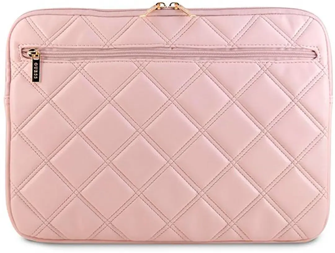 Guess Quilted 4G Laptophoes 14 inch - Roze