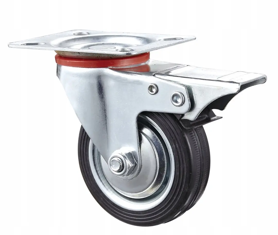 Vortech Zwenkwielen Set 4 Stuks - Ø125mm - 400kg - Zwart - afbeelding 6 van 6