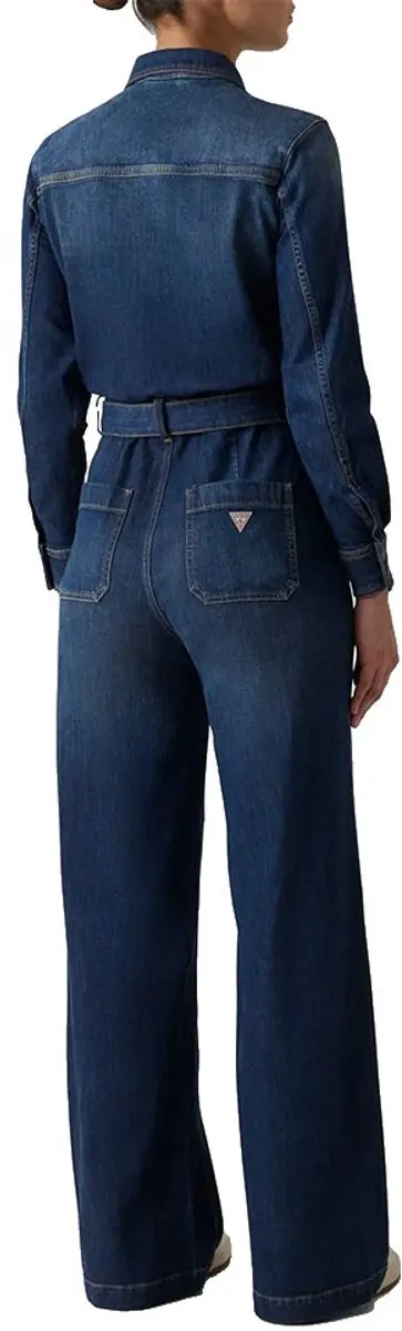 Guess Jeans LS Coverall Jumpsuit - Blauw - 25/34
