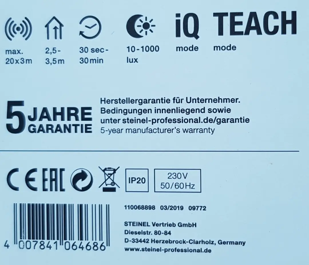 Steinel Control PRO DUAL HF COM1 GST Aanwezigheidsmelder - Wit