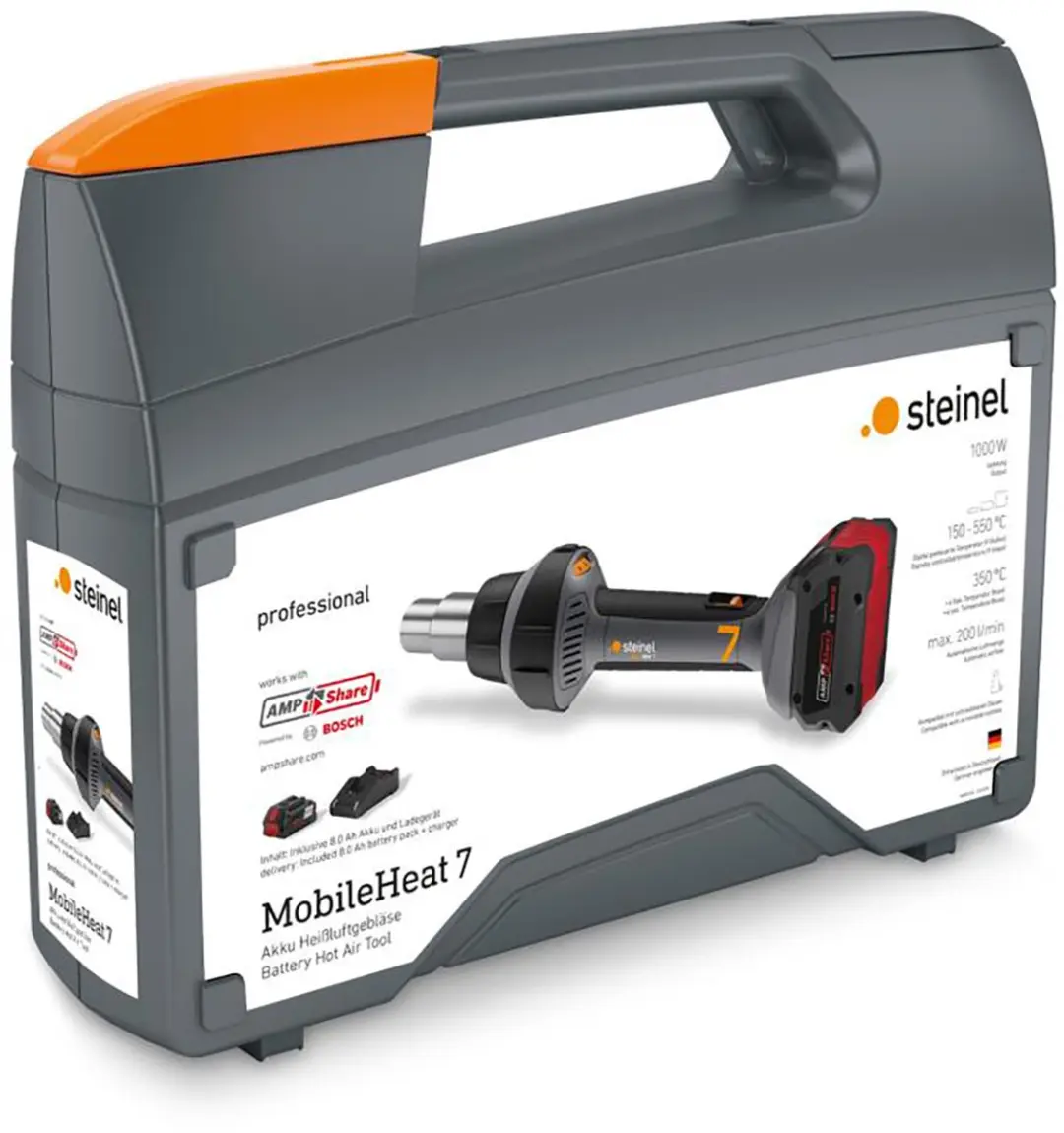 Steinel MH 7 Heteluchtpistool 1000W - met accu & oplader
