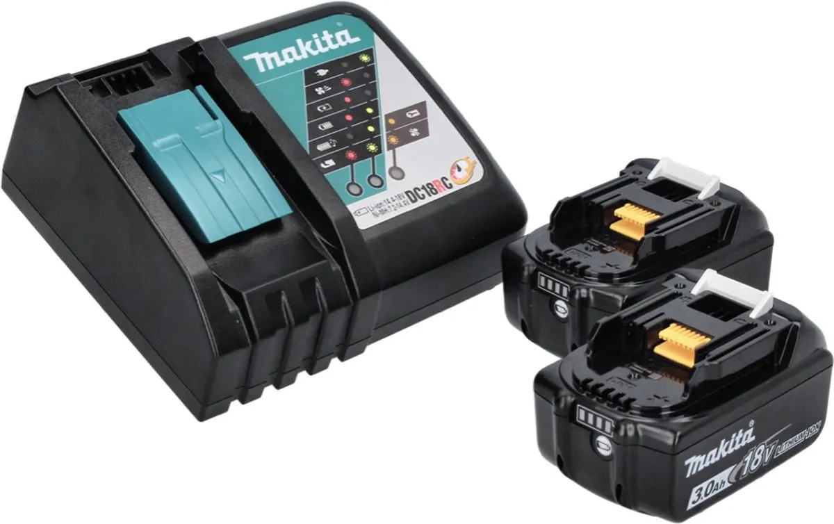 Makita DCL 181 FRFW Stofzuiger Wit - 2x 3.0Ah Accu