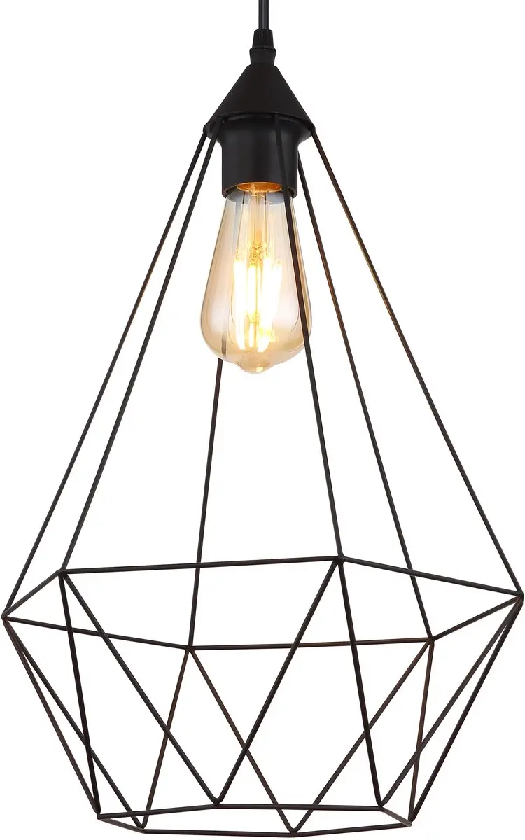 Globo Hanglamp E27 30cm - 1 Lichtpunt - Zwart