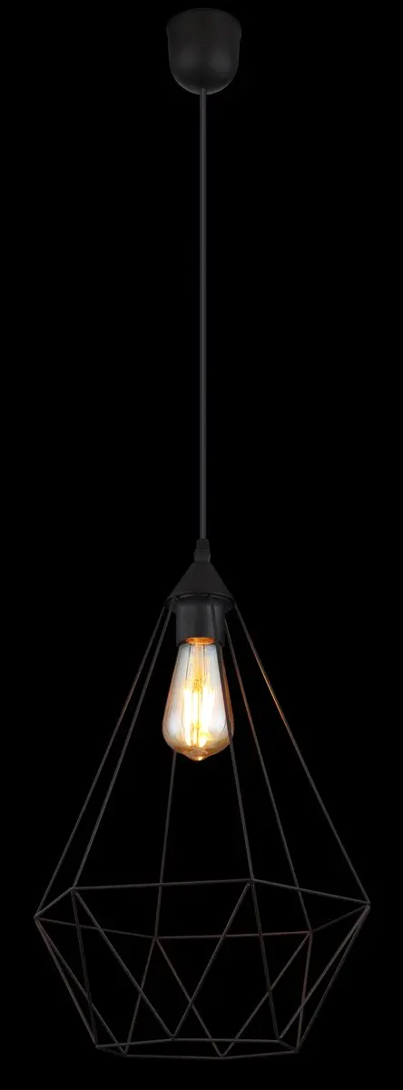 Globo Hanglamp E27 30cm - 1 Lichtpunt - Zwart