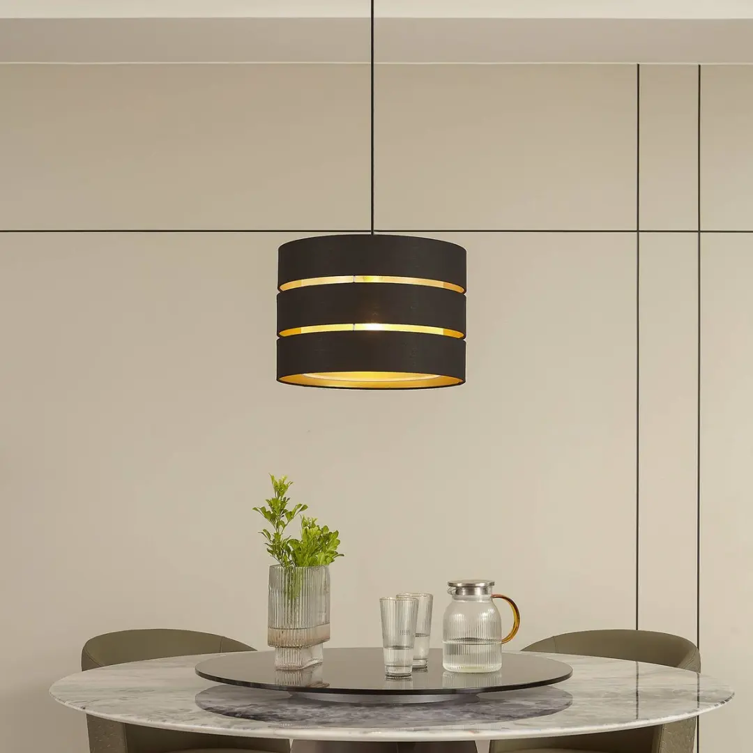Lindby Hanglamp Stof Metaal 1 Licht E27