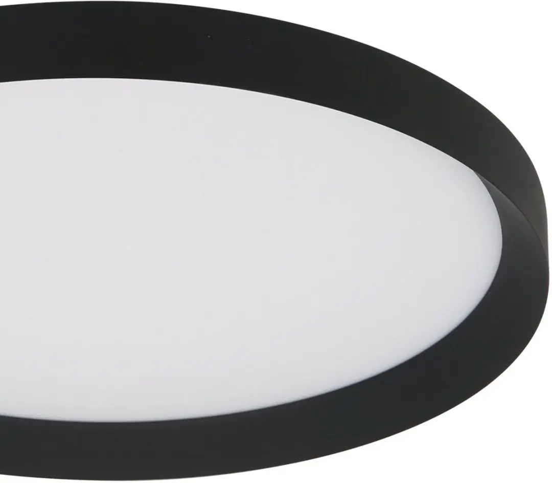Steinhauer Plafondlamp Flady 4367ZW - 2000 Lumen - Ø30cm - Zwart