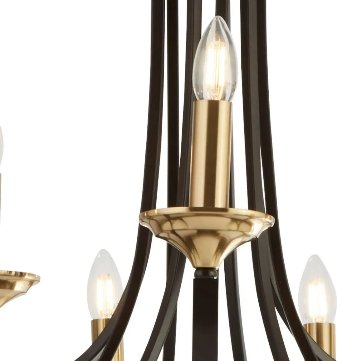 Searchlight Belfry Kroonluchter 9 Lichts - Brons