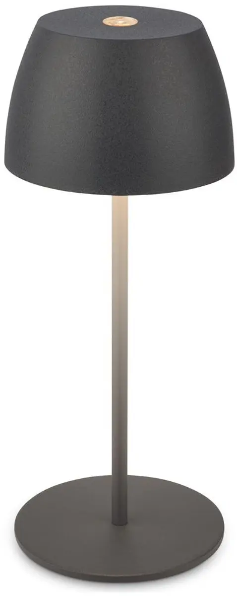 Briloner Serina Mini Oplaadbare Tafellamp - Ø8cm - Antraciet