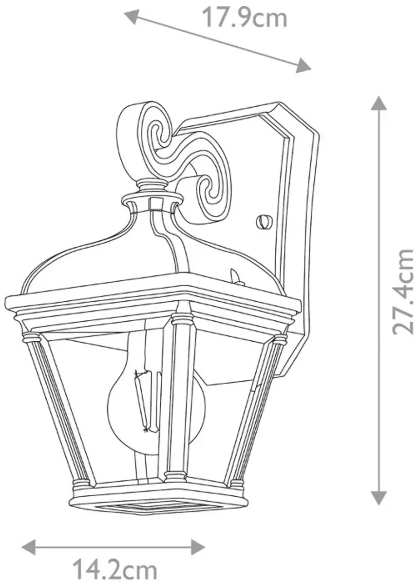 Elstead Lighting Bayview LED Wandlamp E27 60W IP44 - Zwart