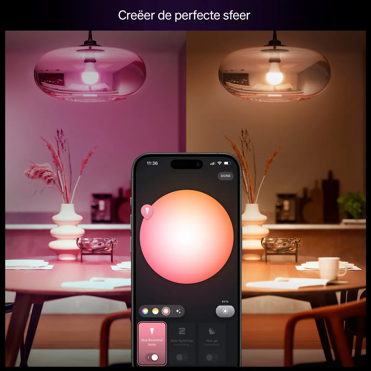 Philips Hue Essential Slimme A60 RGBW - 8W - Mat Wit - afbeelding 6 van 6