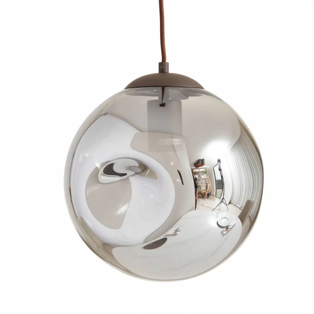 Lindby Hanglamp 3-lichts Glas - rookgrijs/koffie