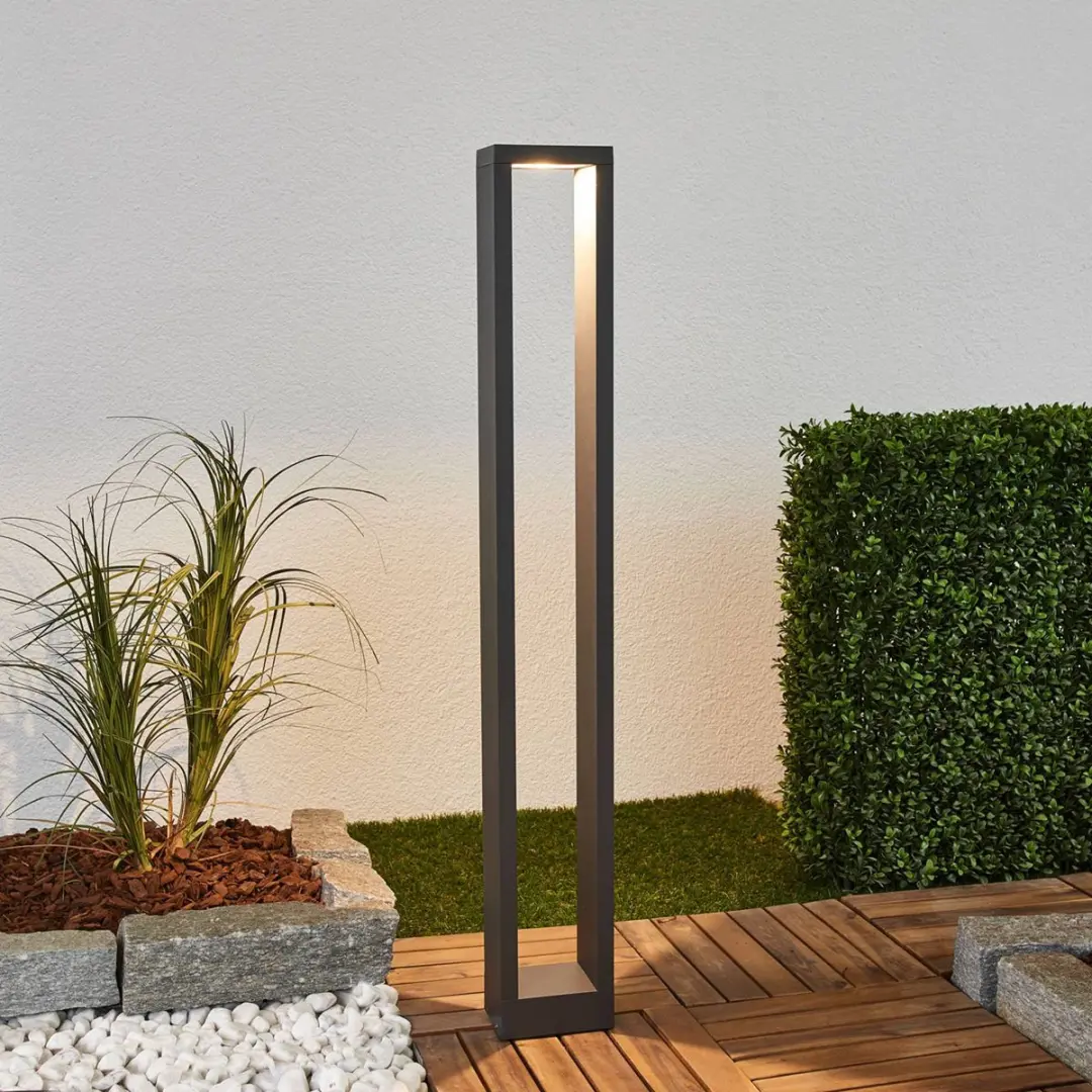 Lucande LED Buitenlamp 10W - 90cm - Grafietgrijs - afbeelding 6 van 6
