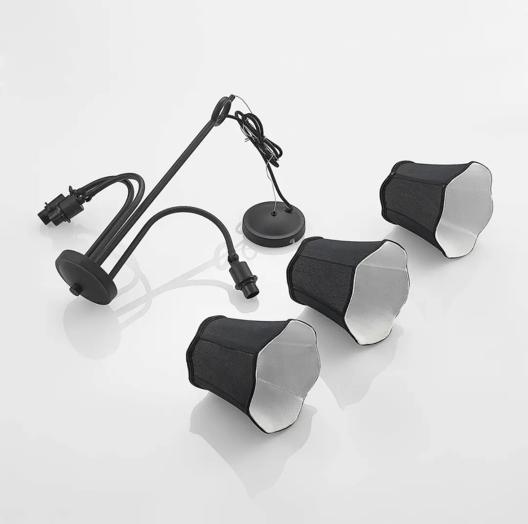 Lucande Hanglamp 3-Lichts - Zwart