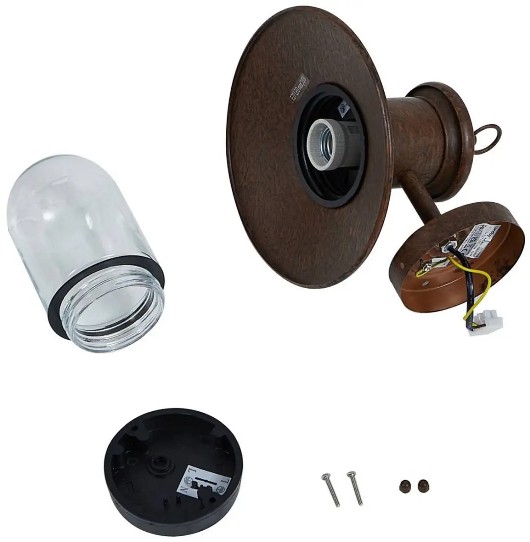 Lindby Wandlamp Buiten Roestkleurig