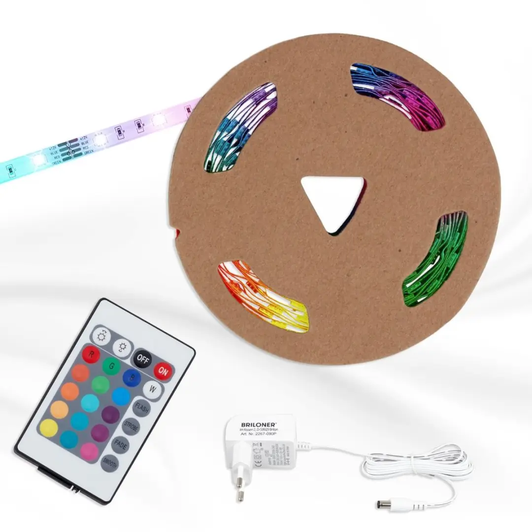 Briloner LED Strip 3m RGB 12W - Zelfklevend