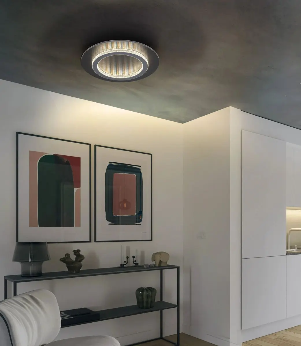 Globo Jayden Plafondlamp - Ø35cm - LED - Zwart