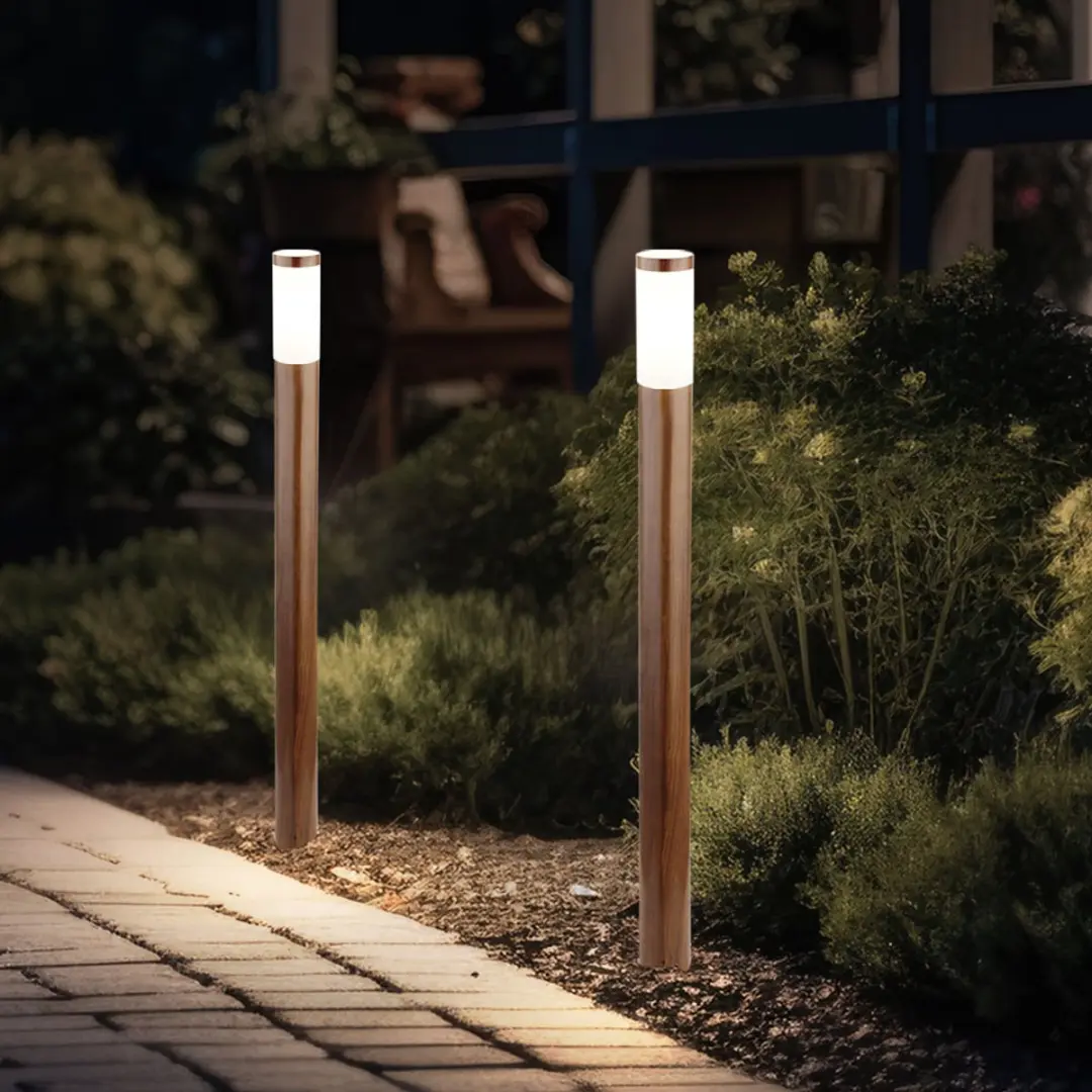 Globo Staande Buitenlamp Houtlook IP44 - 2 Stuks