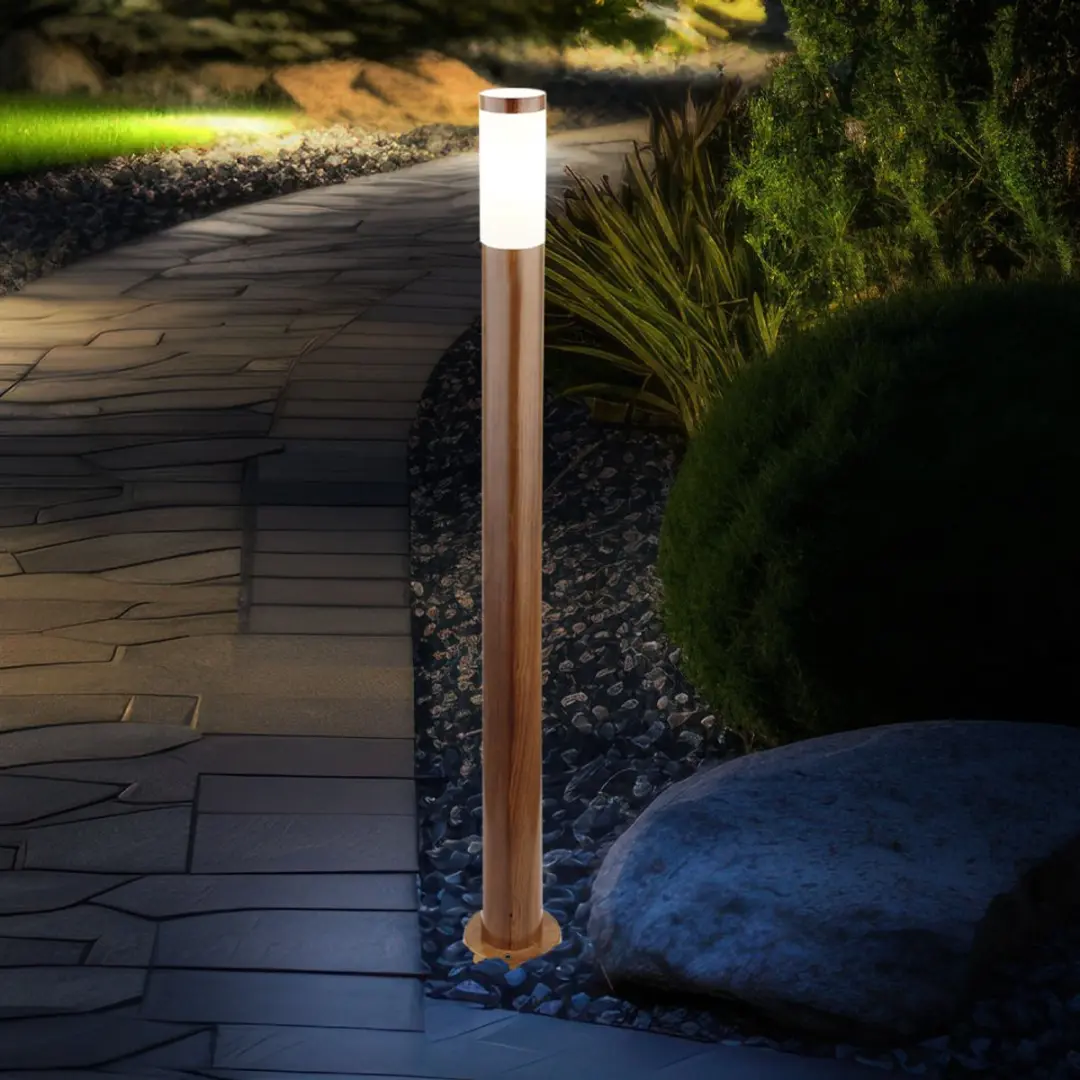Globo Staande Buitenlamp Houtlook IP44 - 2 Stuks - afbeelding 6 van 6
