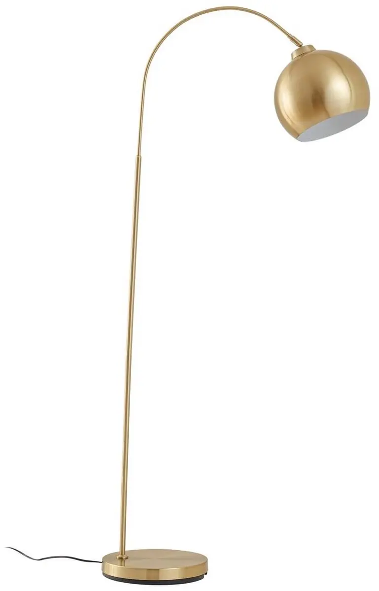 Lindby Vloerlamp 1 Licht E27 Mat Messing - 150cm