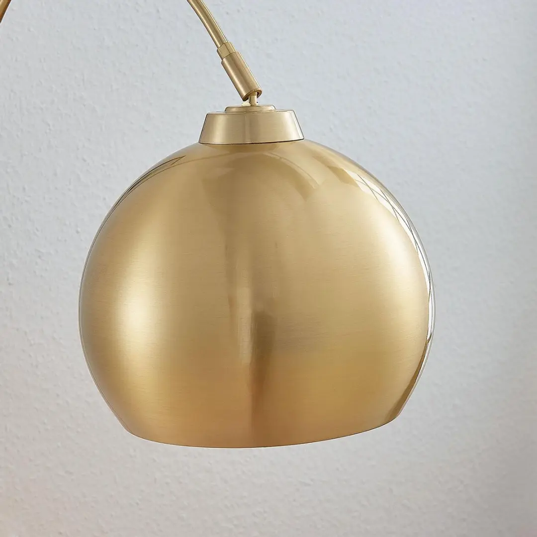 Lindby Vloerlamp 1 Licht E27 Mat Messing - 150cm