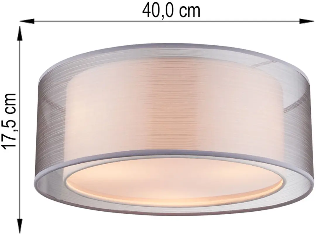Globo Theo Plafondlamp Nikkel Ø40cm - 3x E14 - afbeelding 6 van 6