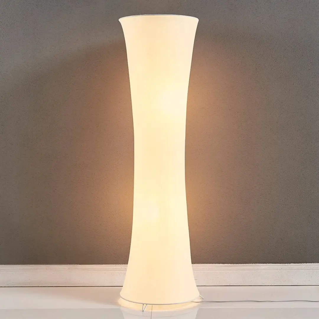 Lindby Vloerlamp 2-lichts Stof Metaal 123cm - Wit