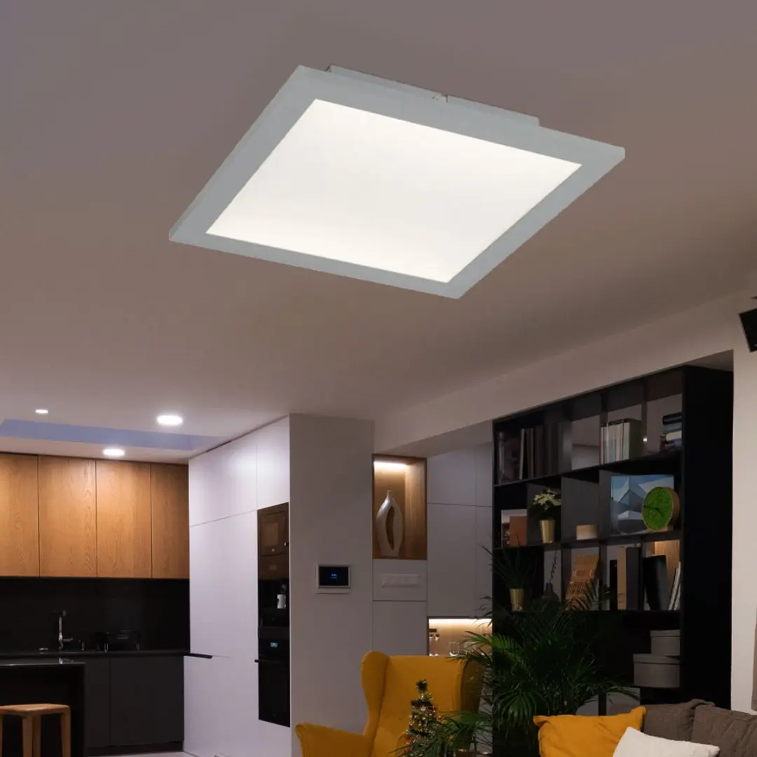 Globo LED Plafondpaneel 20W 1140Lm Warm Wit - 30x30cm Zilver