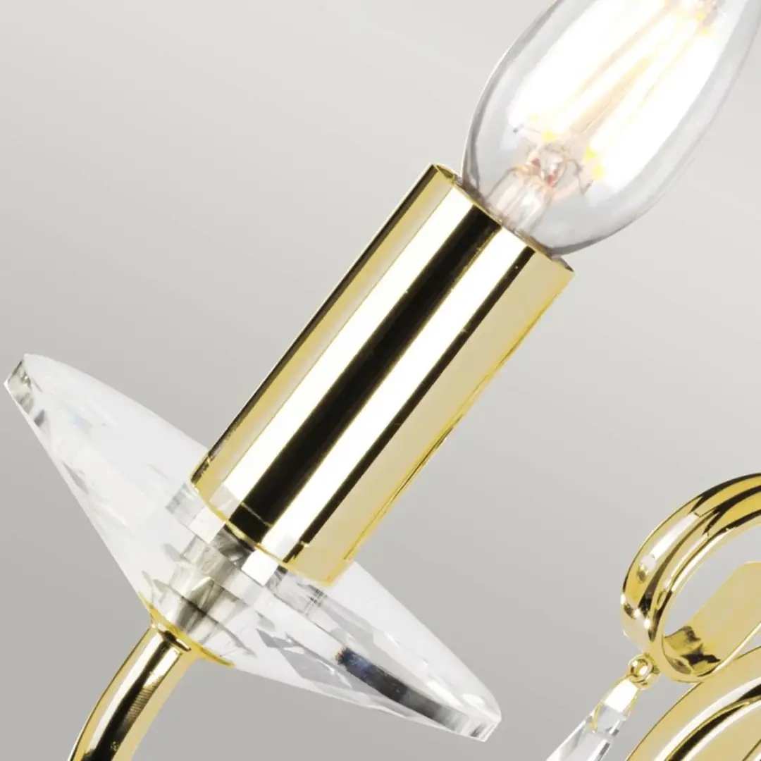 Elstead LED Wandlamp Aegean - Polished Brass - 60W - afbeelding 6 van 6