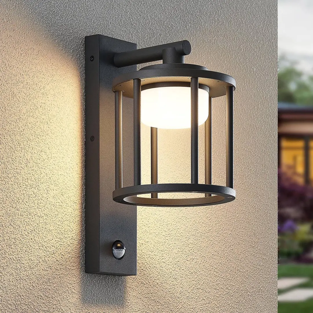 Lucande Wandlamp Buiten Aluminium 11W - Donkergrijs