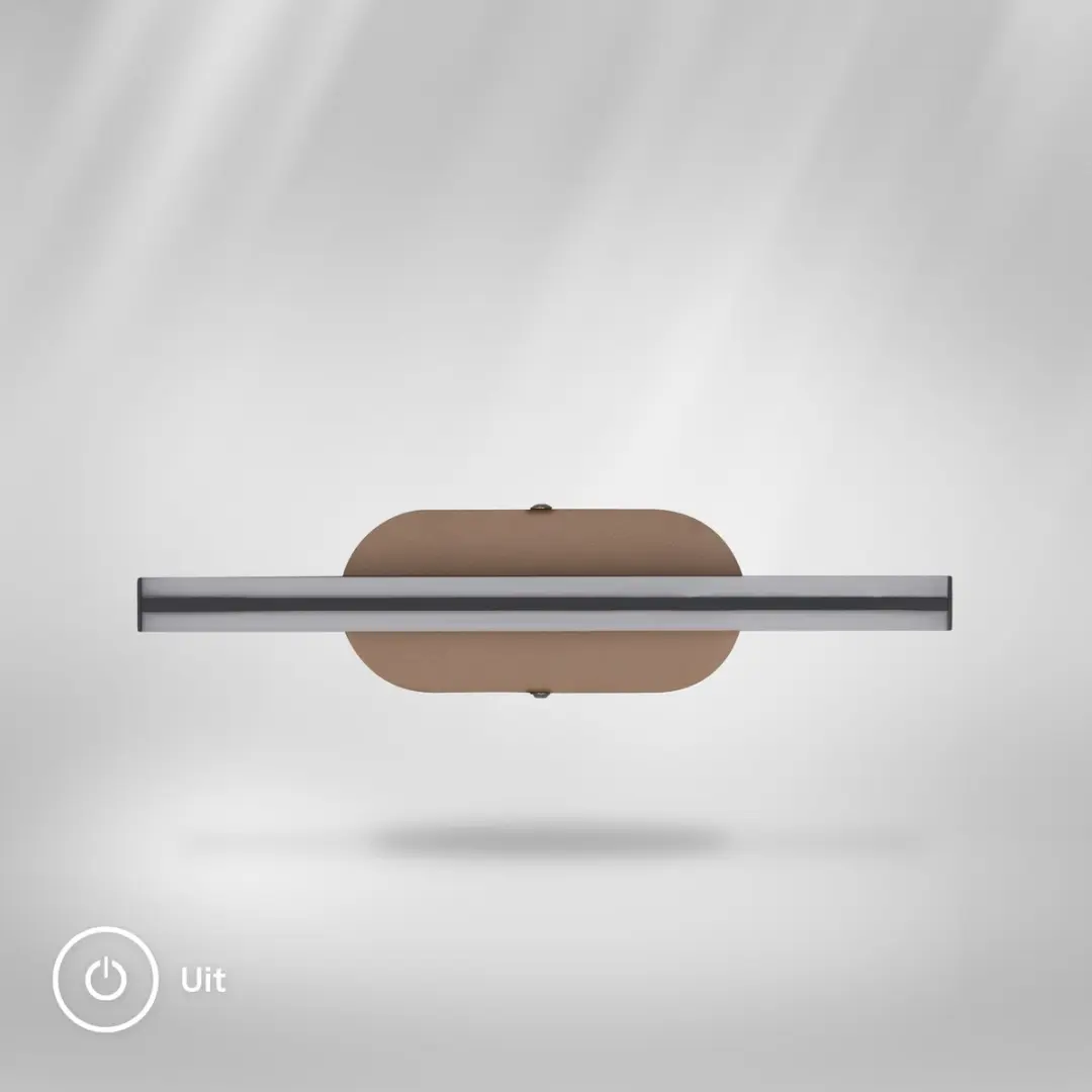 Briloner Ruth Wandlamp 30cm - Antraciet & Brons - Warm Wit