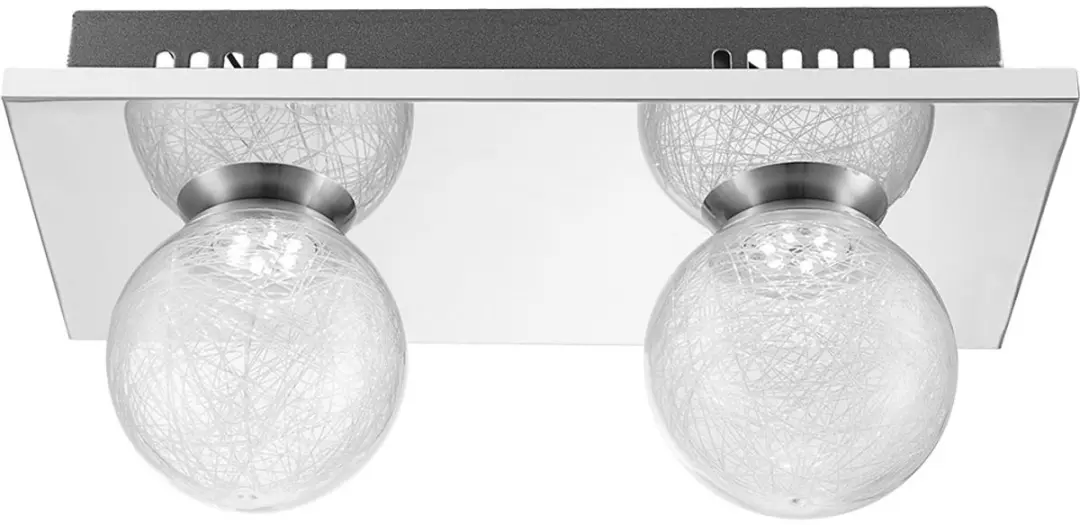 Globo Plafondlamp Glazen Bol 2x3W Warm Wit