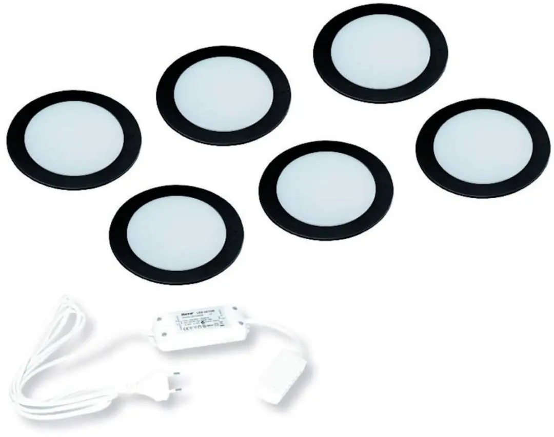 Hera FR-68 LED Spotset 24V/30W - 6 Stuks - Zwart