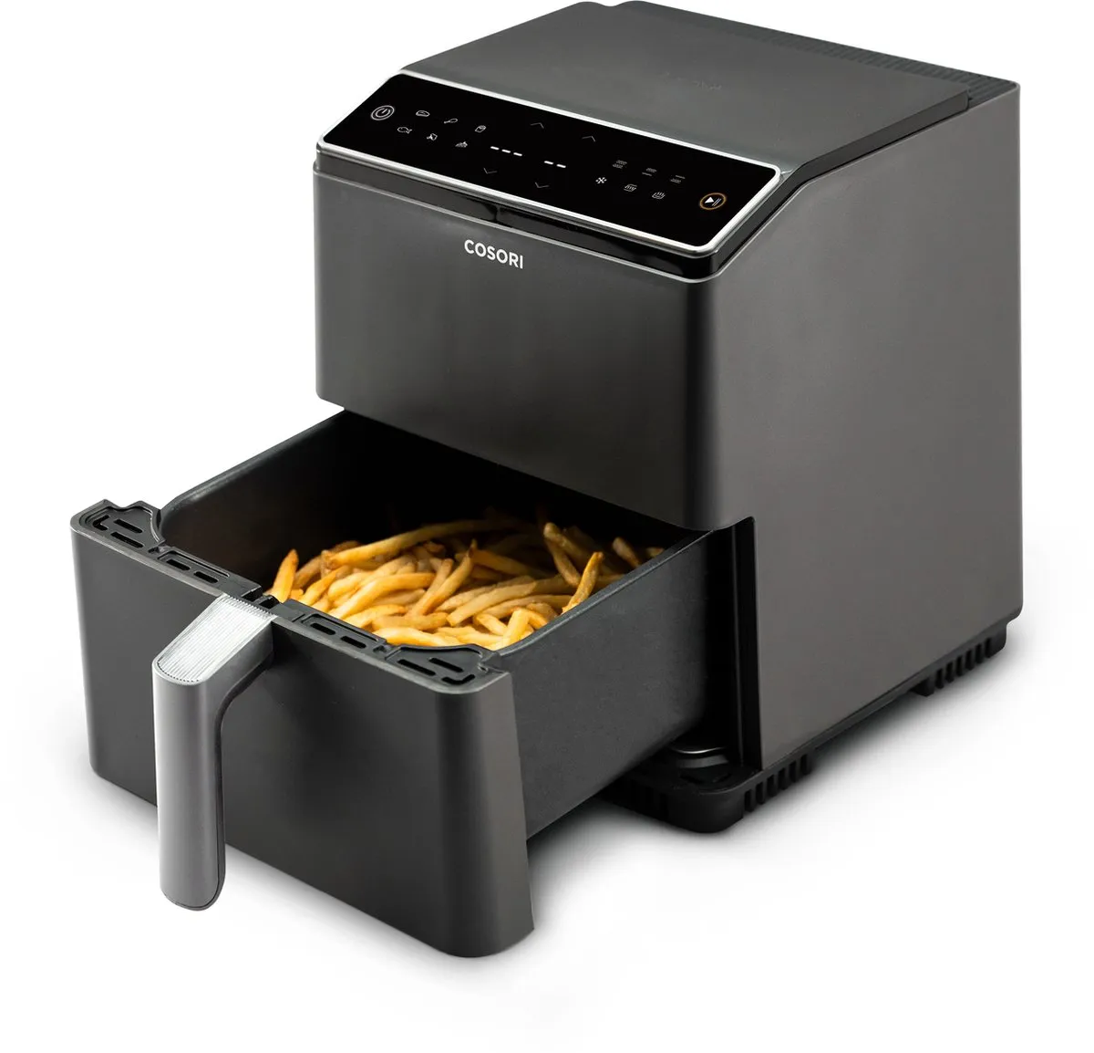 Cosori Dual Blaze II Airfryer - XXL Heteluchtfriteuse 6.4 liter - 12 programma's - Boven & onderwarmte - App connectie - Antraciet