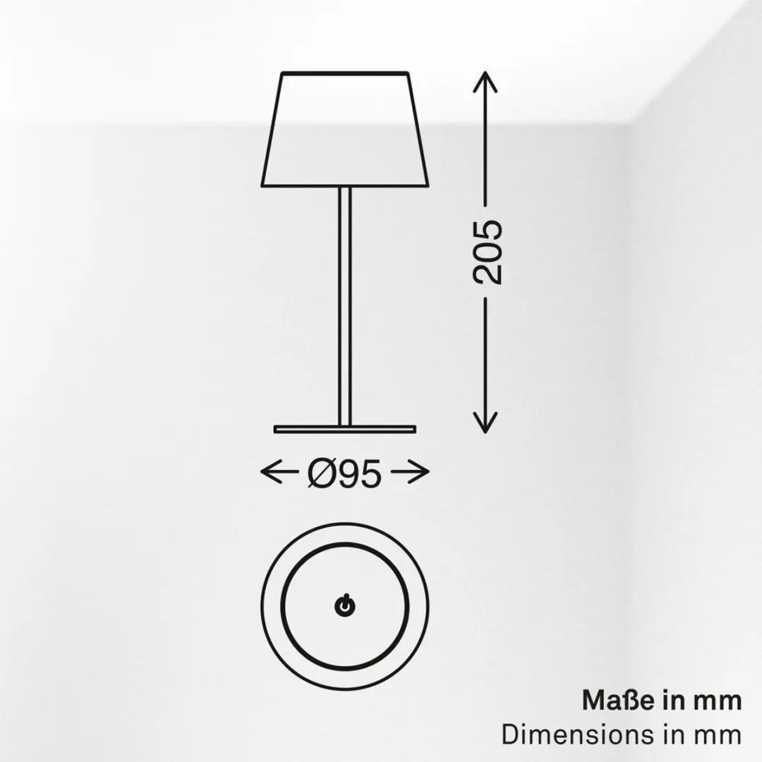 Briloner Nivo Oplaadbare Tafellamp - Warm Wit 2700K - Beige - afbeelding 6 van 6