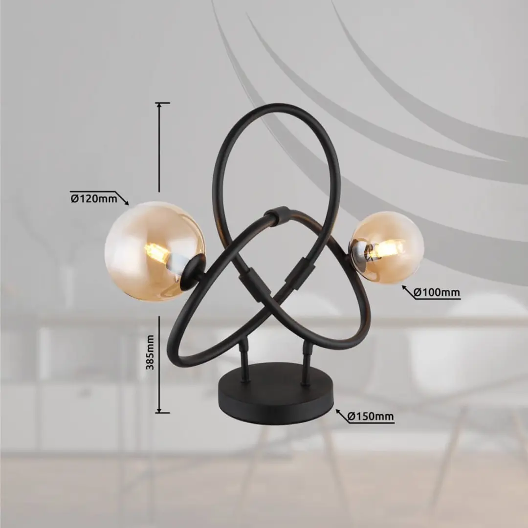 Globo Tuberius Tafellamp G9 - 2 Lichtpunten - Ø15cm - Messing