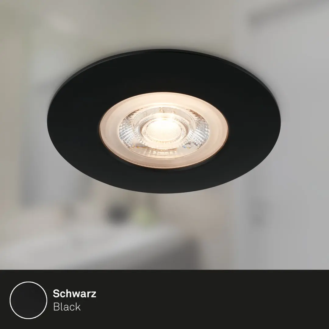 Briloner LED Inbouwspots Ø9cm IP65 3 Stuks - 5W 480 Lm - Zwart