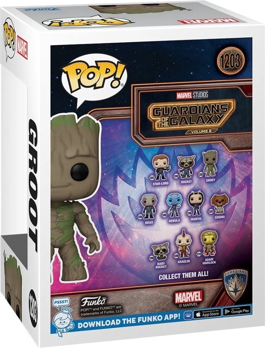 Funko Pop Marvel Guardians of the Galaxy Groot #1203 - Multi