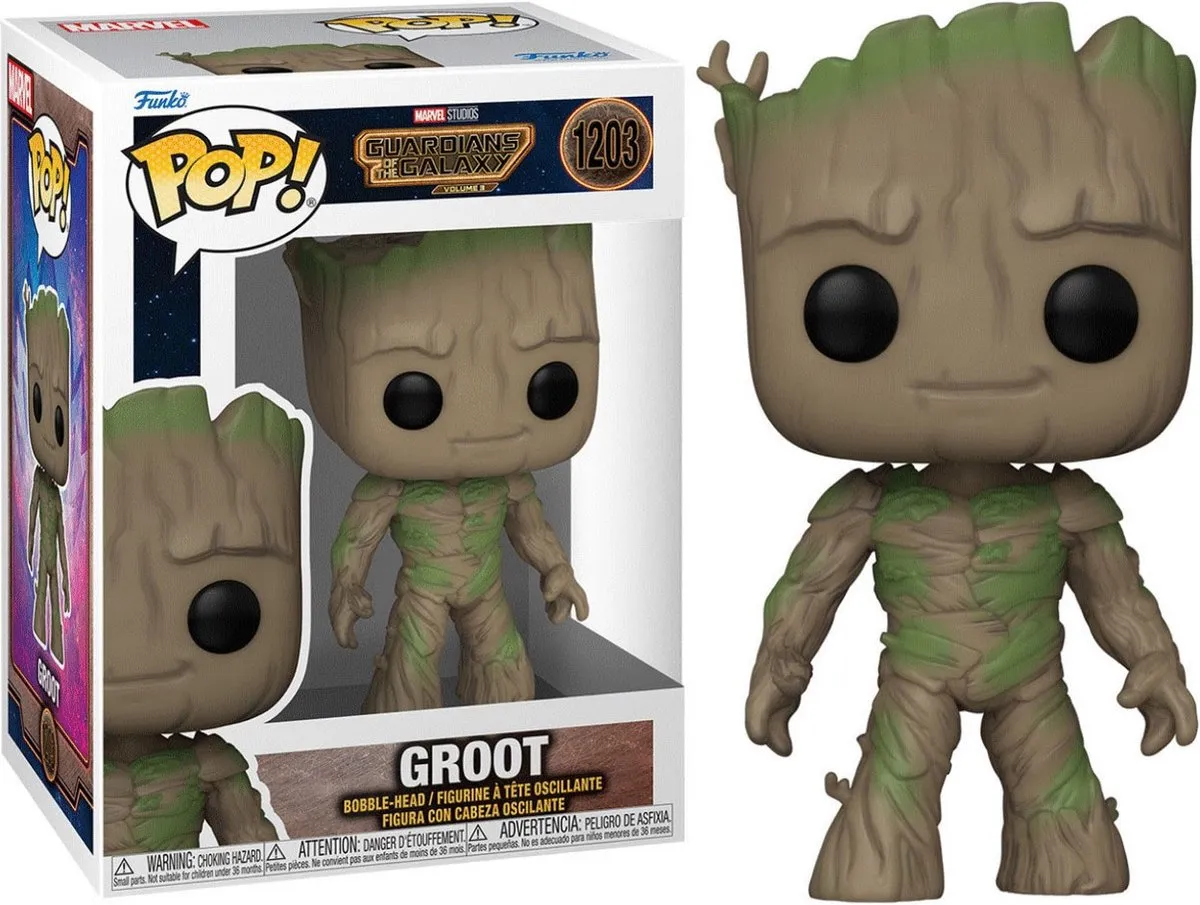 Funko Pop Marvel Guardians of the Galaxy Groot #1203 - Multi