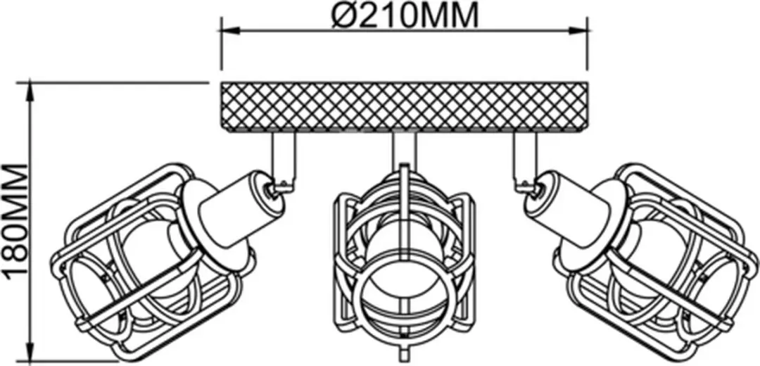 Brilliant Gwen Plafondspot E14 - 3x28W - Hout/Zwart