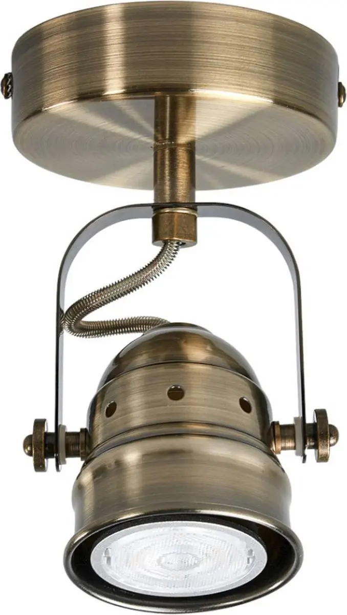 Lindby Wandlamp Metaal GU10 10W - Antiek messing