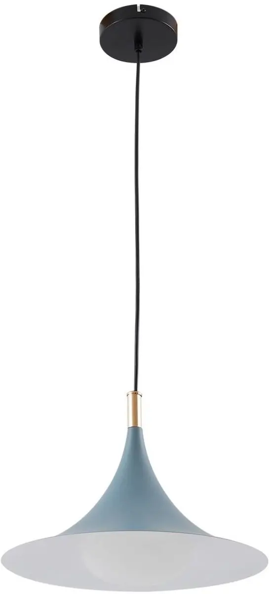 Lindby Hanglamp IJzer 23cm - Blauw - G9