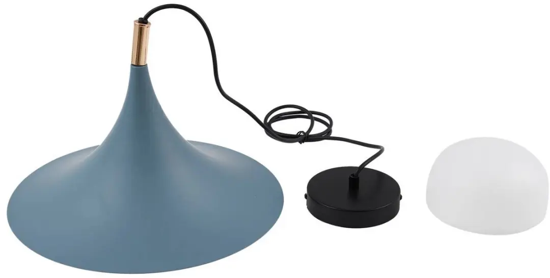 Lindby Hanglamp IJzer 23cm - Blauw - G9