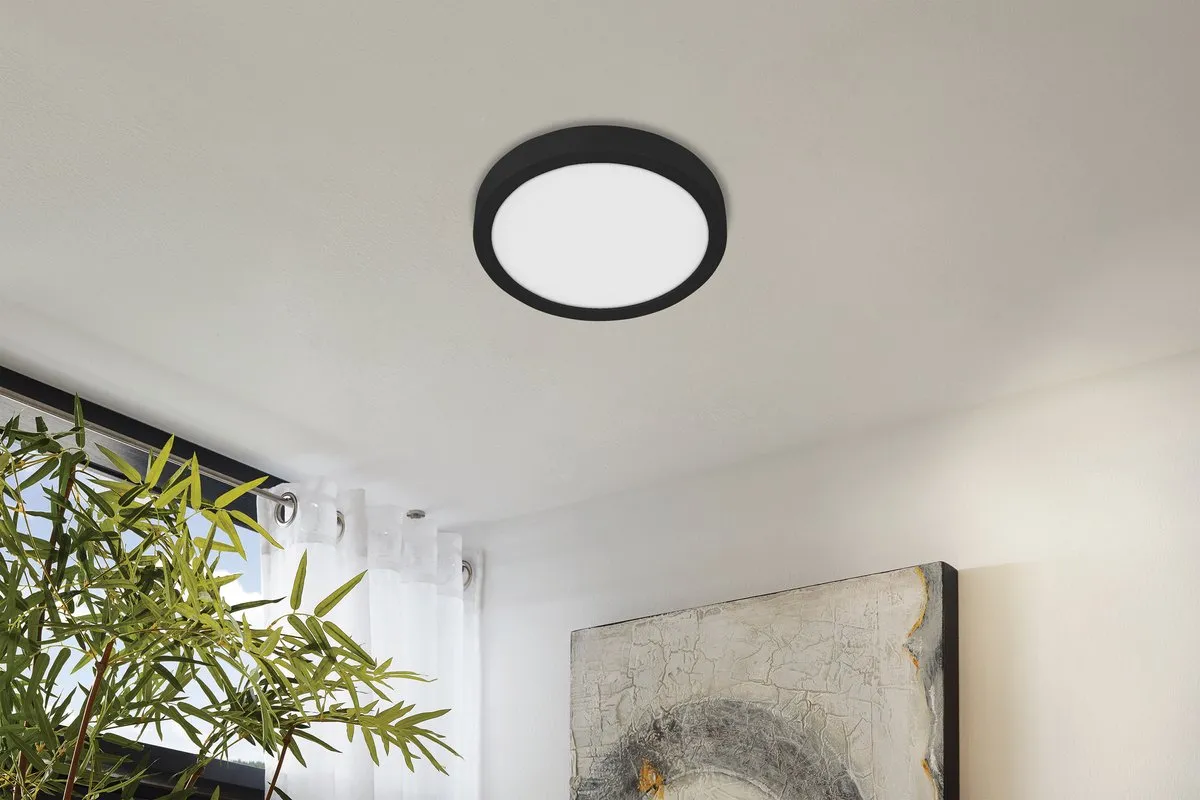 Eglo Fueva 5 Opbouwlamp - Ø28,5cm - Zwart/Wit
