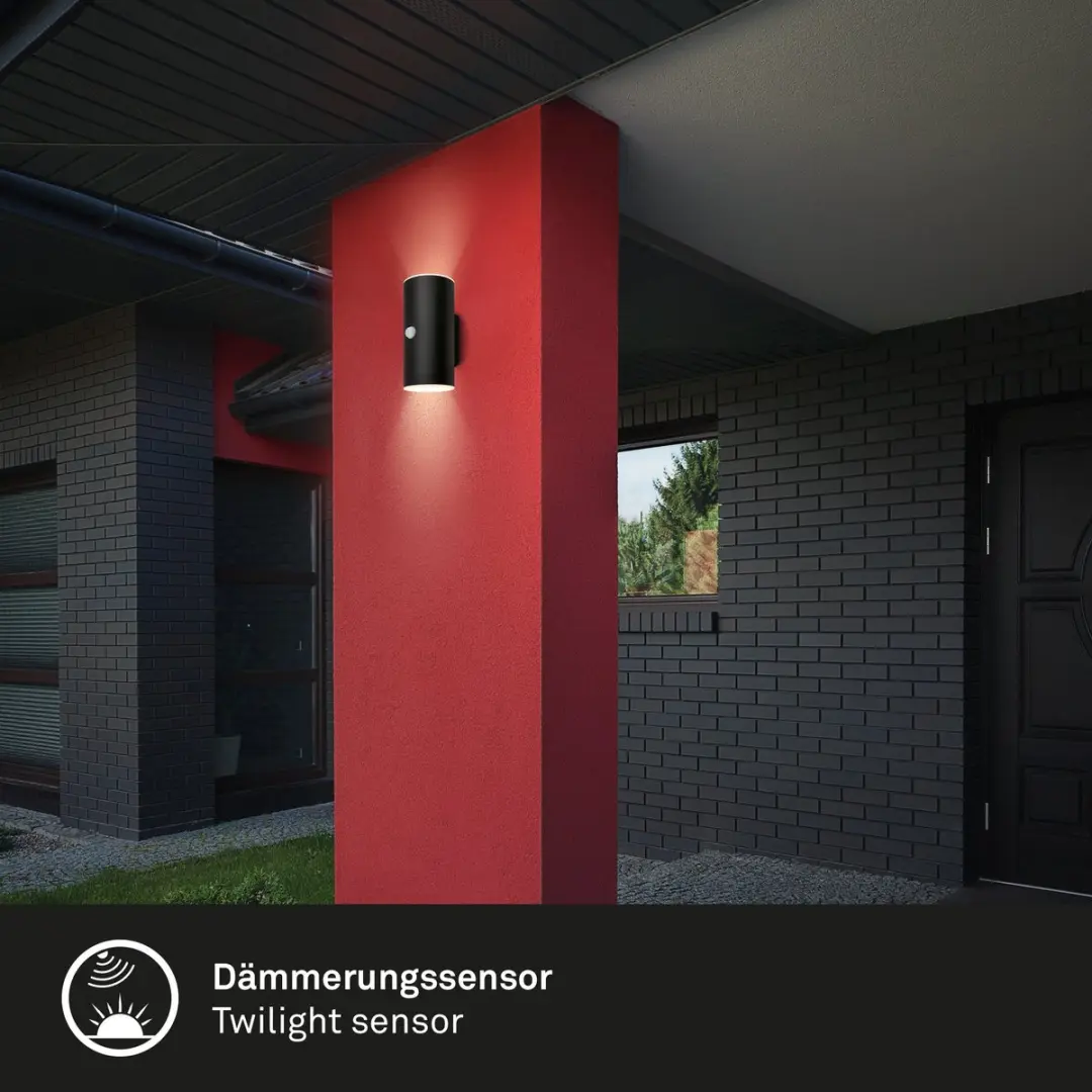 Briloner Lima Bewegingsmelderlamp - 6W Warm Wit - USB Oplaadbaar - Zwart
