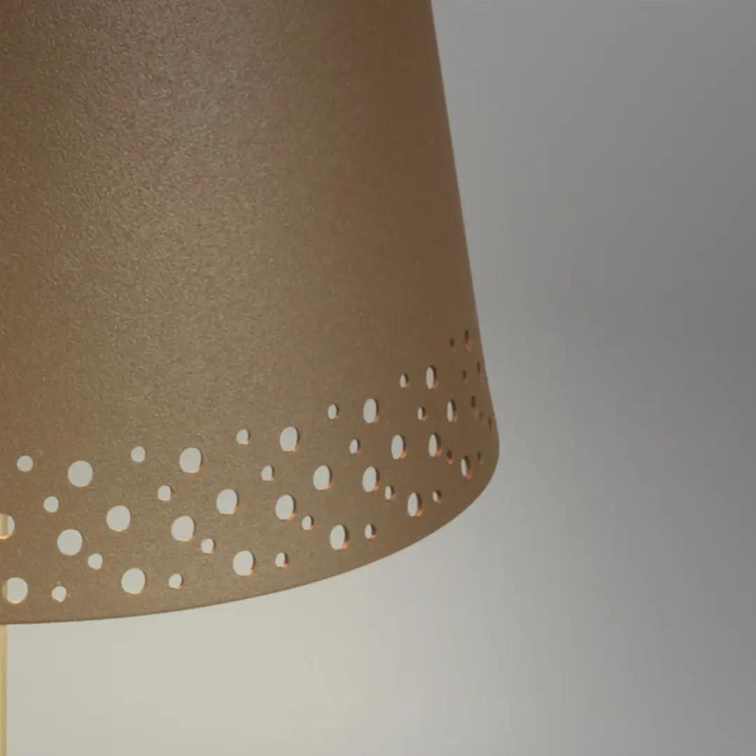 Briloner Kiki Oplaadbare Tafellamp - Ø12cm - Bruin & Goud