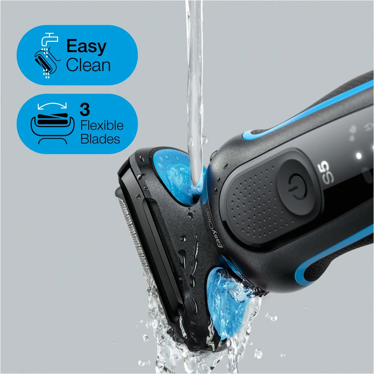 Braun Series 5 51-B1500s Scheerapparaat - 3 Mesjes - Zwart/Blauw