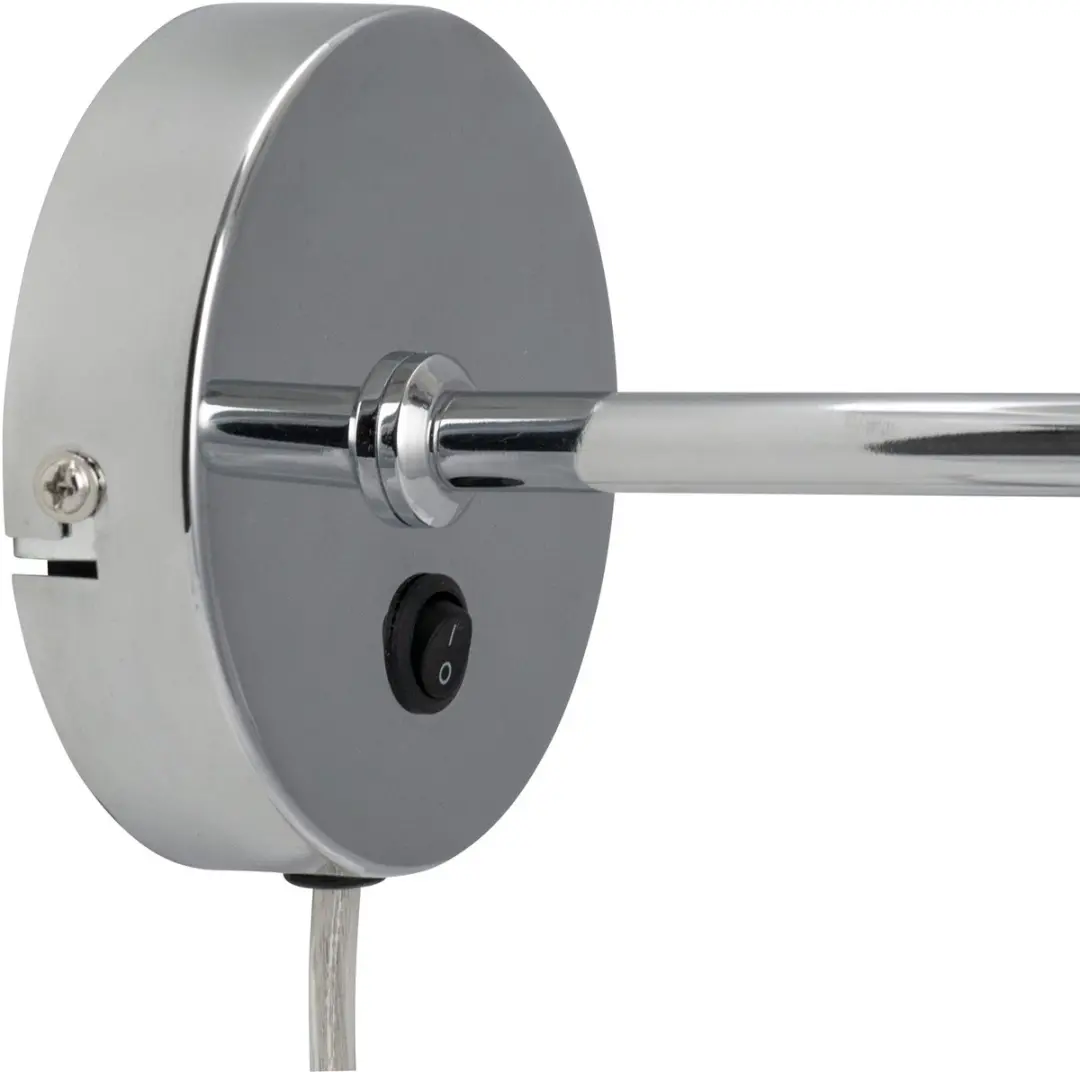Dyberg Larsen DL20 Wandlamp 30W - Staal/Glas - Wit
