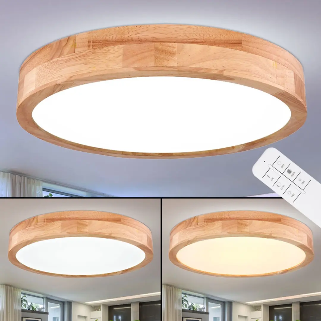 Globo Rainer Plafondlamp Naturel Ø40cm LED - afbeelding 6 van 6