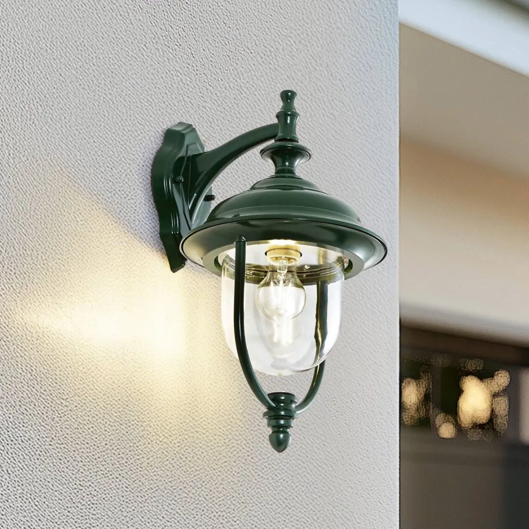Lindby Wandlamp Buiten 1 Licht E27 - Groen/Transparant