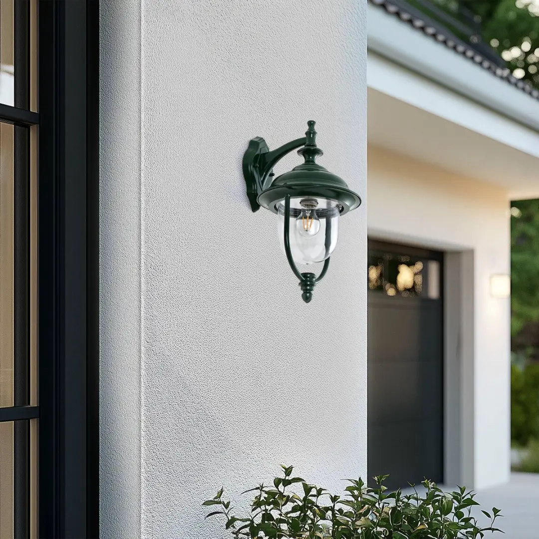 Lindby Wandlamp Buiten 1 Licht E27 - Groen/Transparant